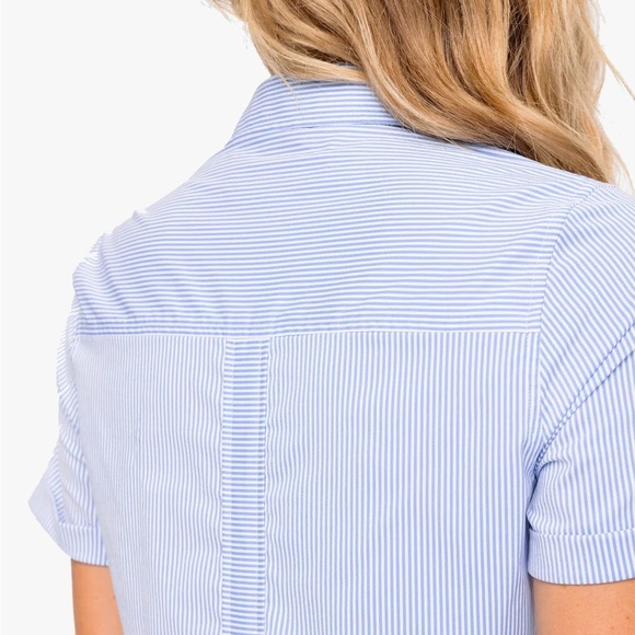 NWT Southern Tide Kamryn brrr Intercoastal Stripe Dress in Cobalt Blue. UPF50+ - Picture 5 of 9